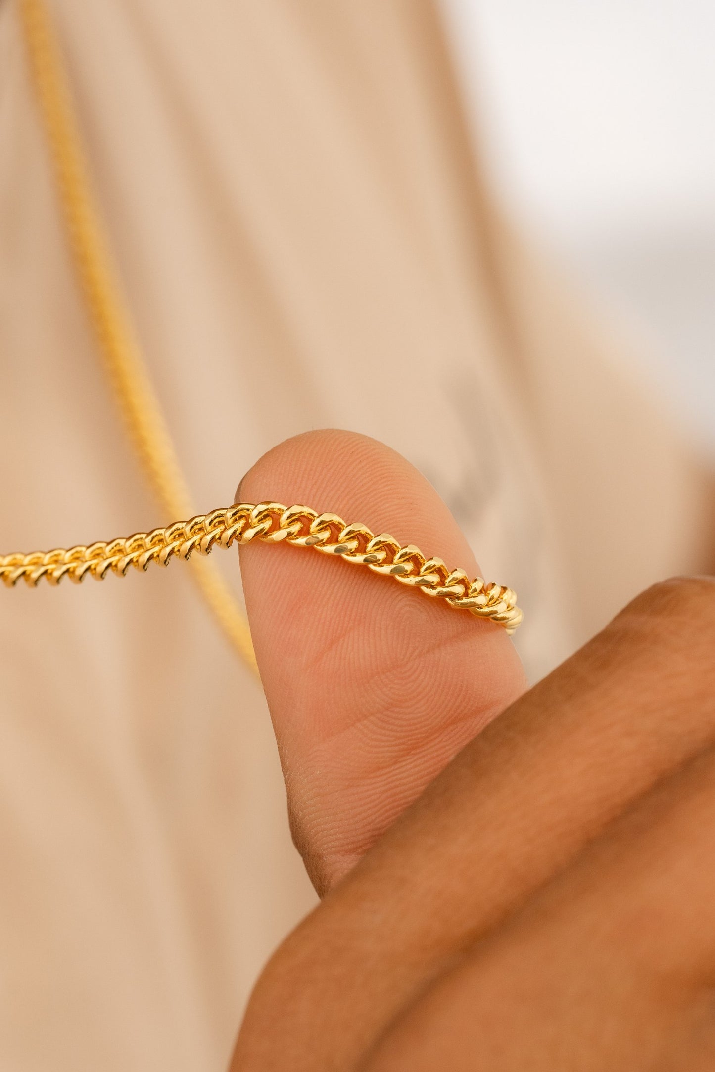 Cuban Link U 4mm Chain Necklace Men