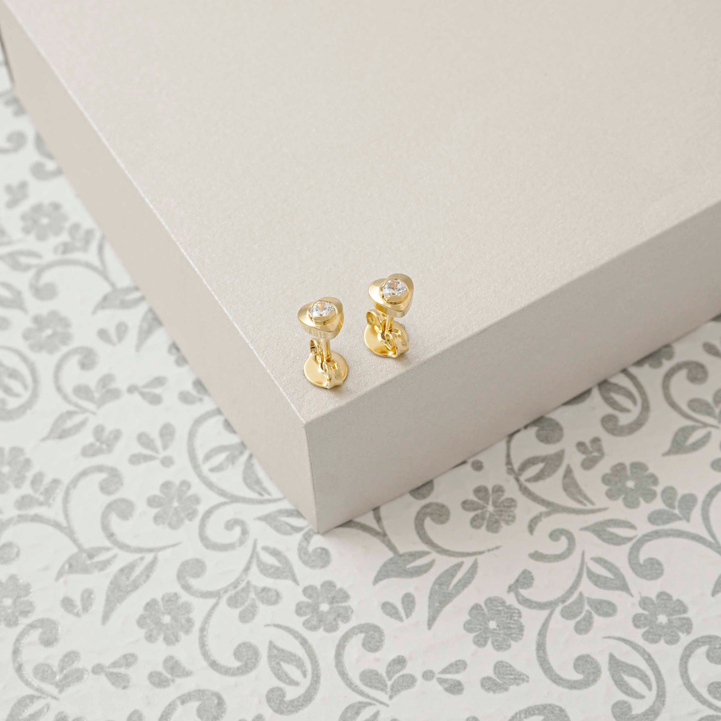 Heart Mini Zirconia Earrings
