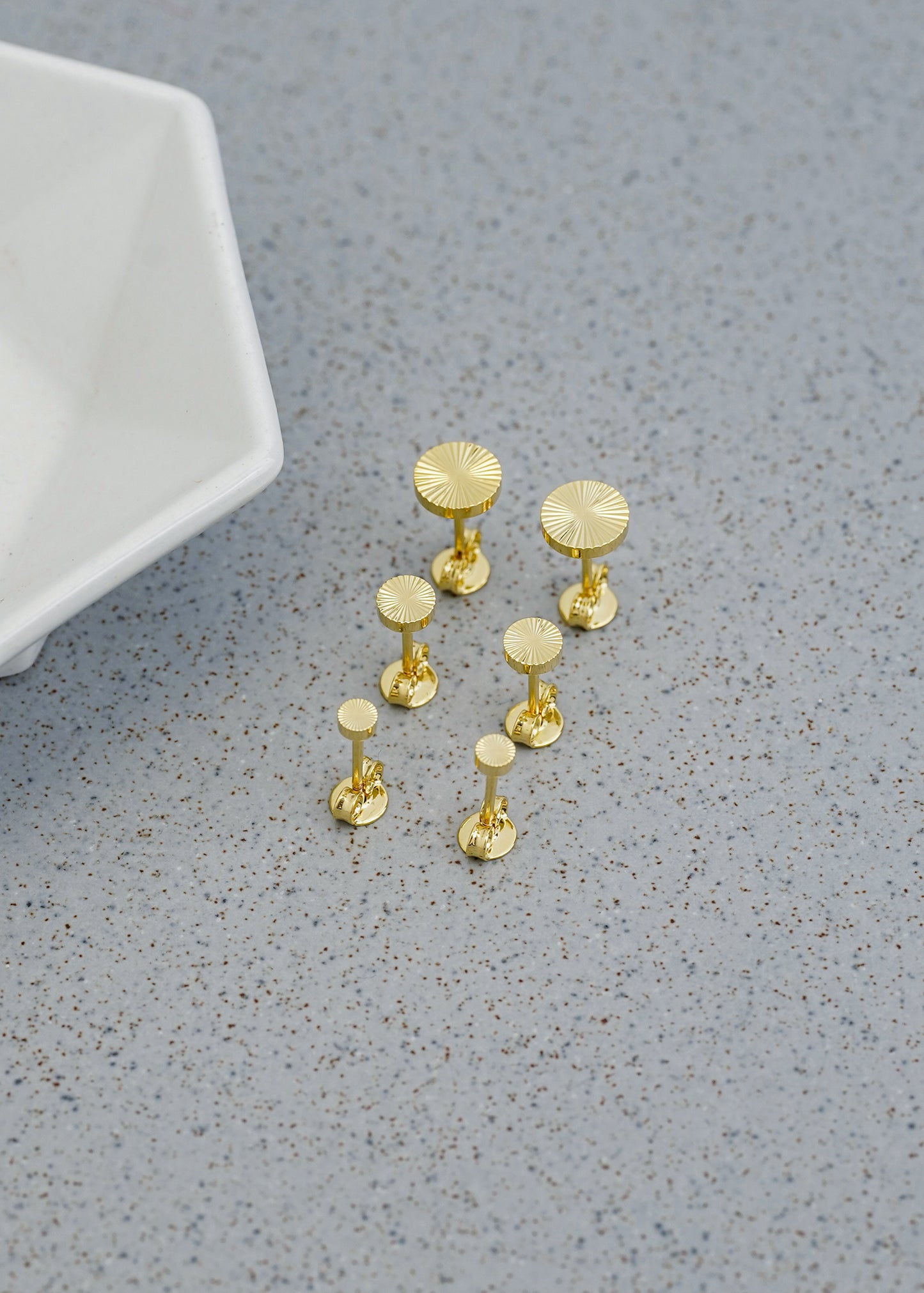 Flat Sun Earrings