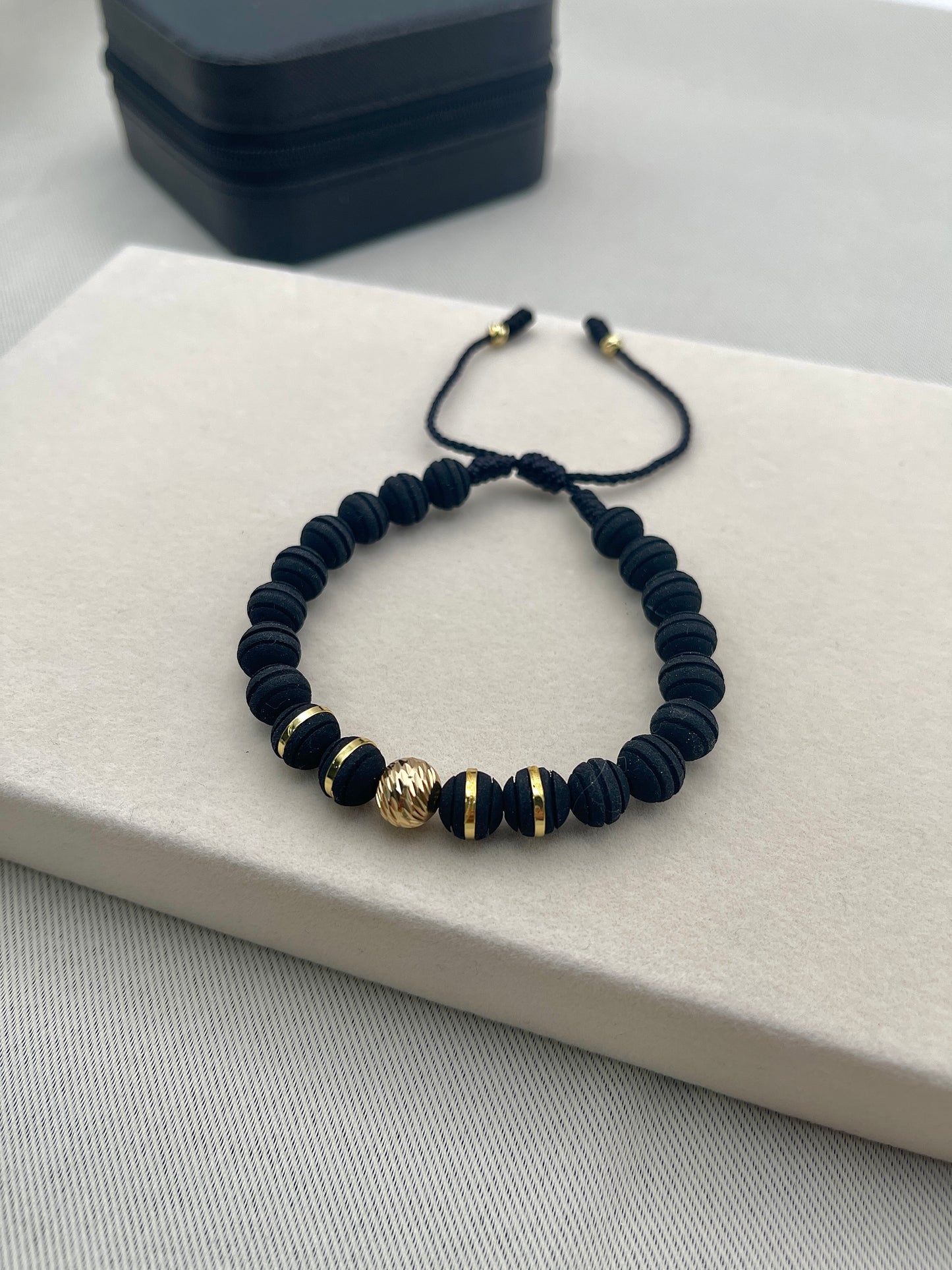 Italian Bead Looped Neoprene Handmade Bracelet