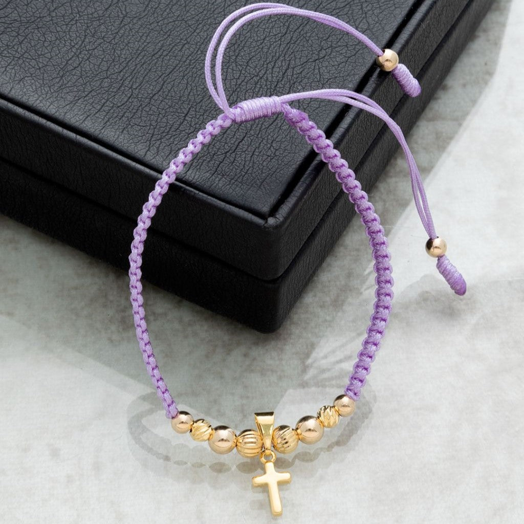 Cross Charm Smooth Italian Beads Handmade Bracelet