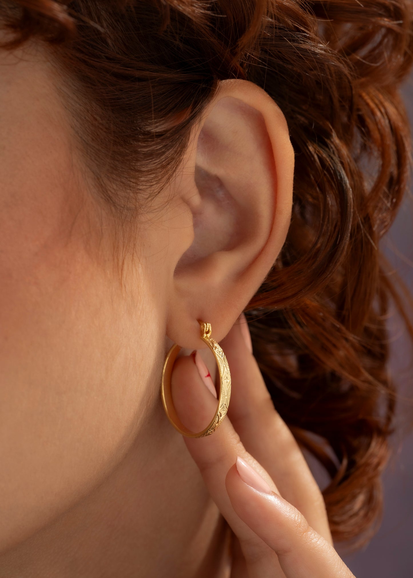 Badge Hoop Earrings