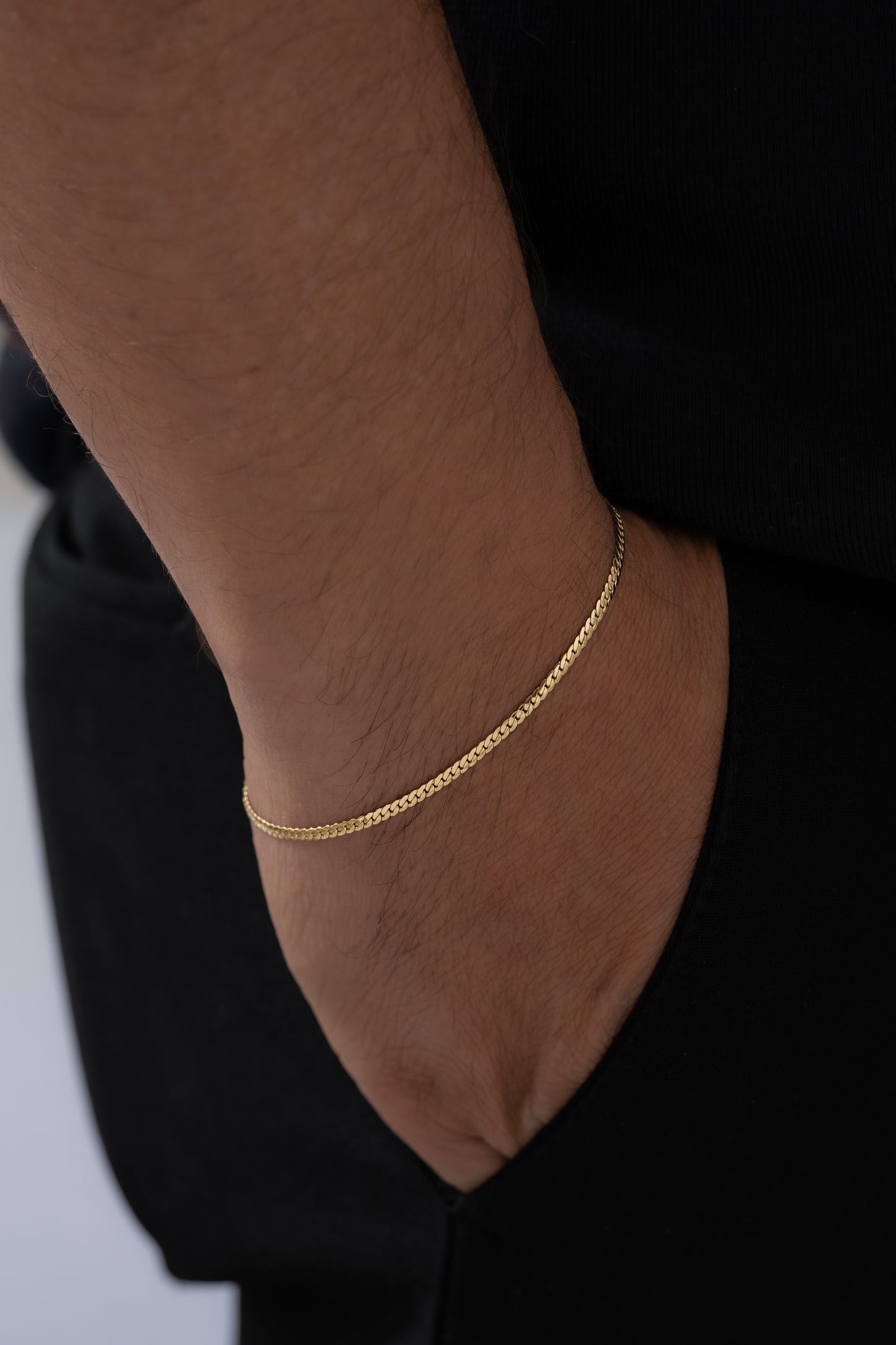Thin Flat Snake Bracelet