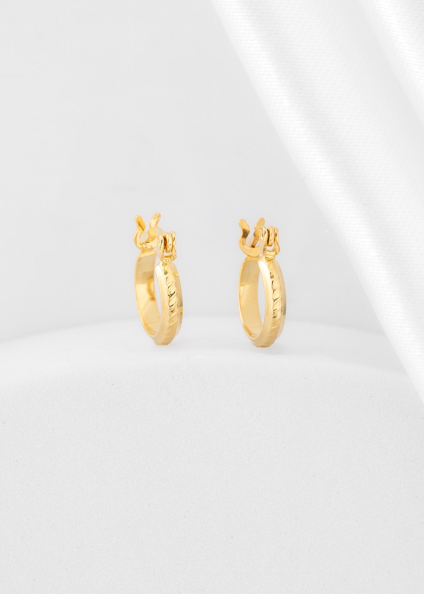 Corrugated Hoop Earrings