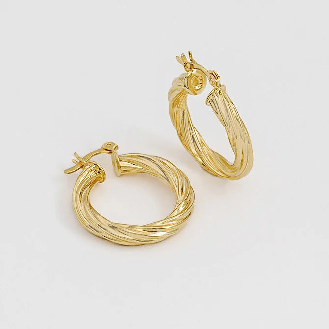 Twisted Stripes Hoop Earrings