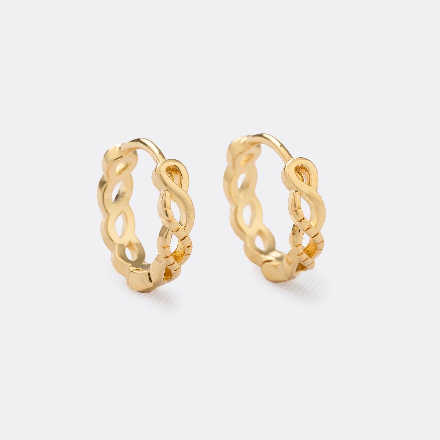 Braided Cuban Hoop Earrings