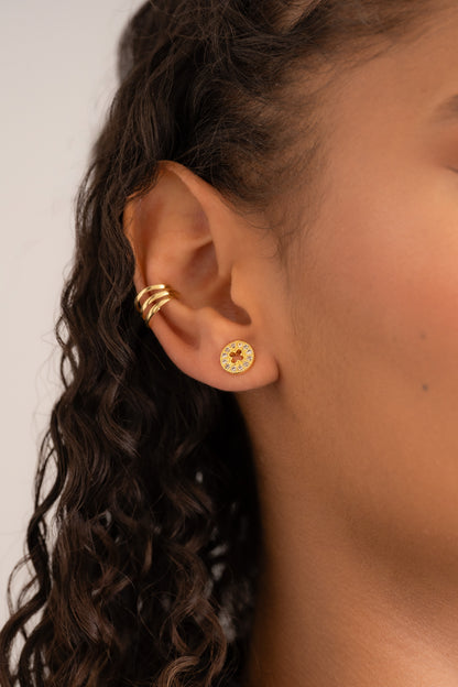 Clover Round Earrings