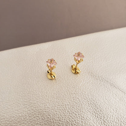 Square Zircon Earrings