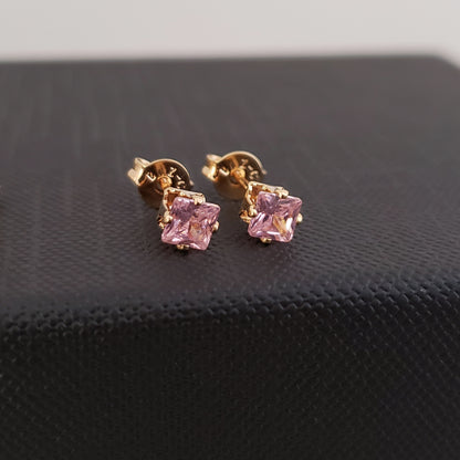 Square Zircon Earrings