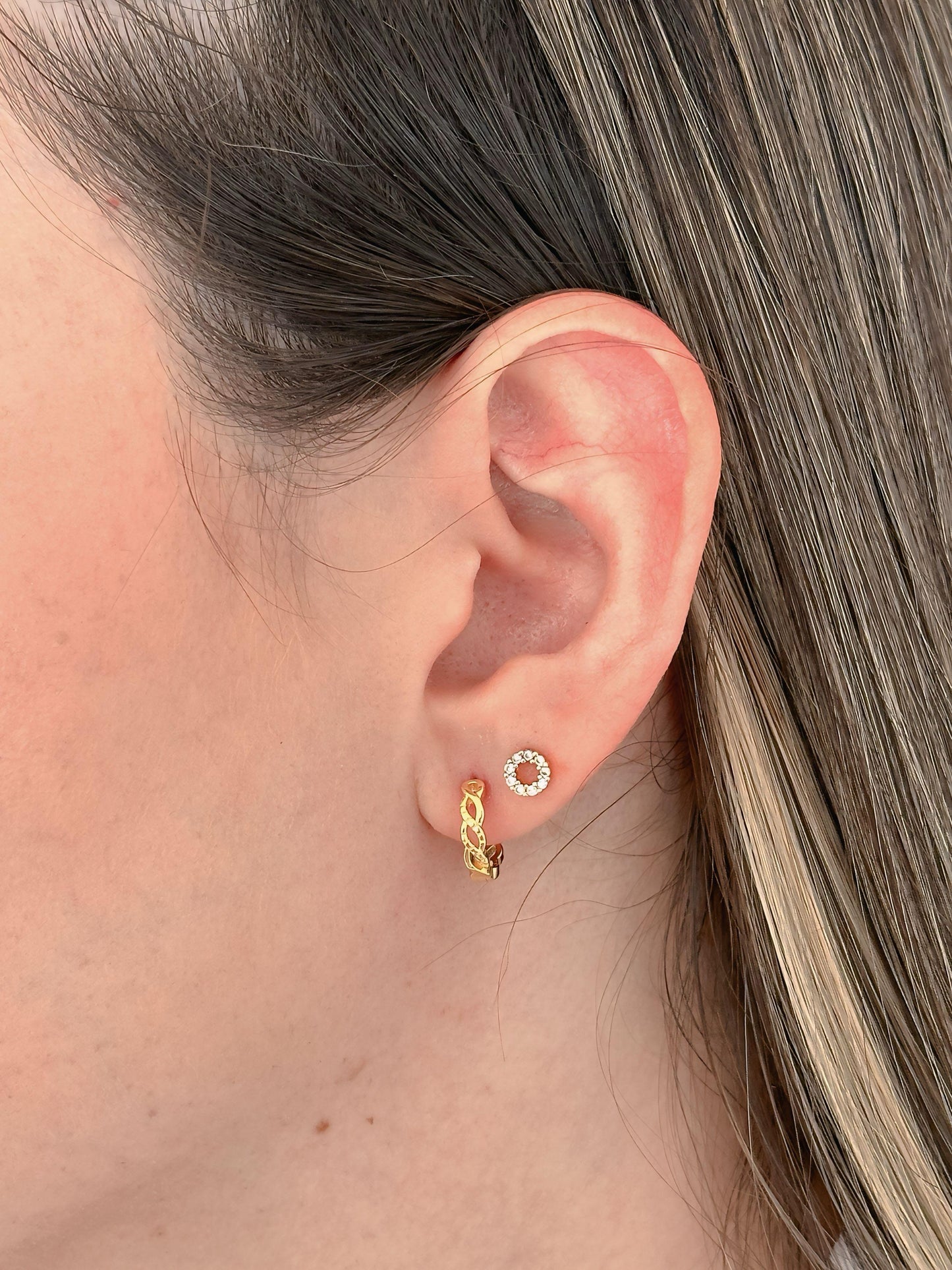 Braided Cuban Hoop Earrings