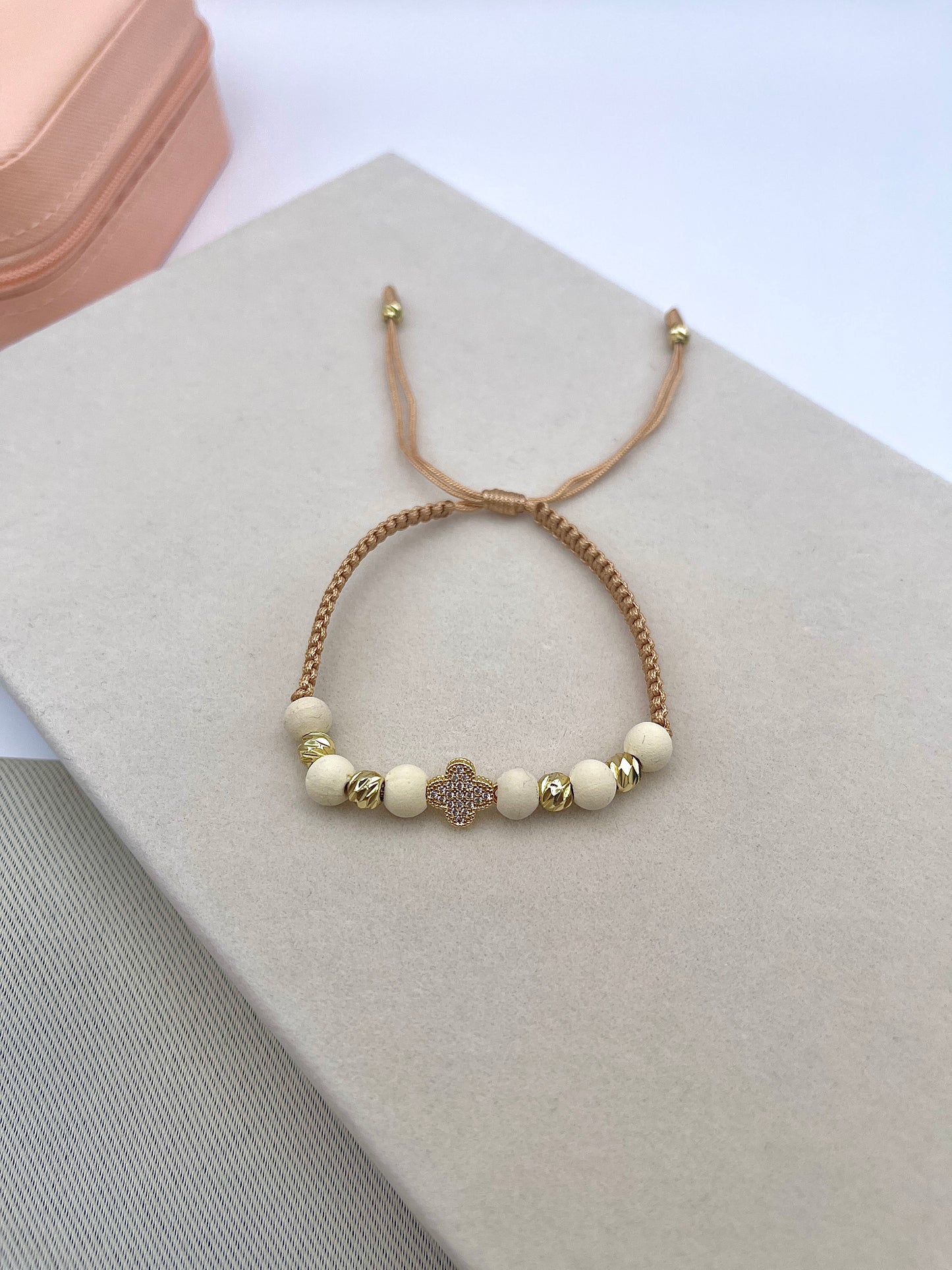 Sun Charm Italian Beads Handmade Bracelet