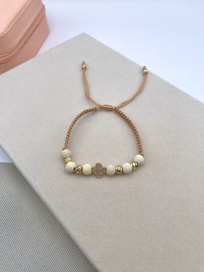 Sun Charm Italian Beads Handmade Bracelet