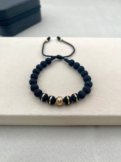 Italian Bead Looped Neoprene Handmade Bracelet