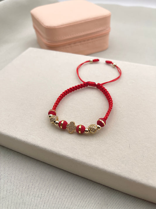 Sun Charm Smooth Beads Handmade Bracelet