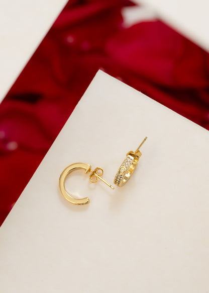CT My Love Zircon Semi Hoop Earrings
