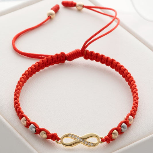 Infinity Tricolor Smooth Beads Handmade Bracelet