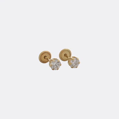 Solitaire Stud Earring 4mm