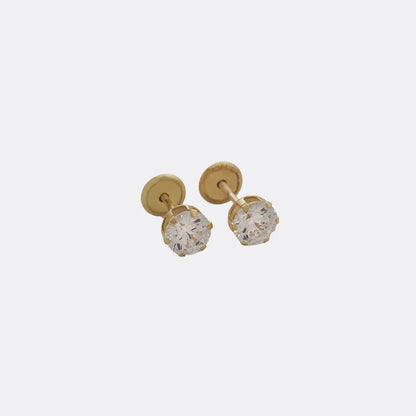Solitaire Stud Earring 6mm