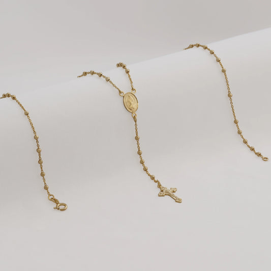 Rosary 925 Sterling Silver Chain Necklace