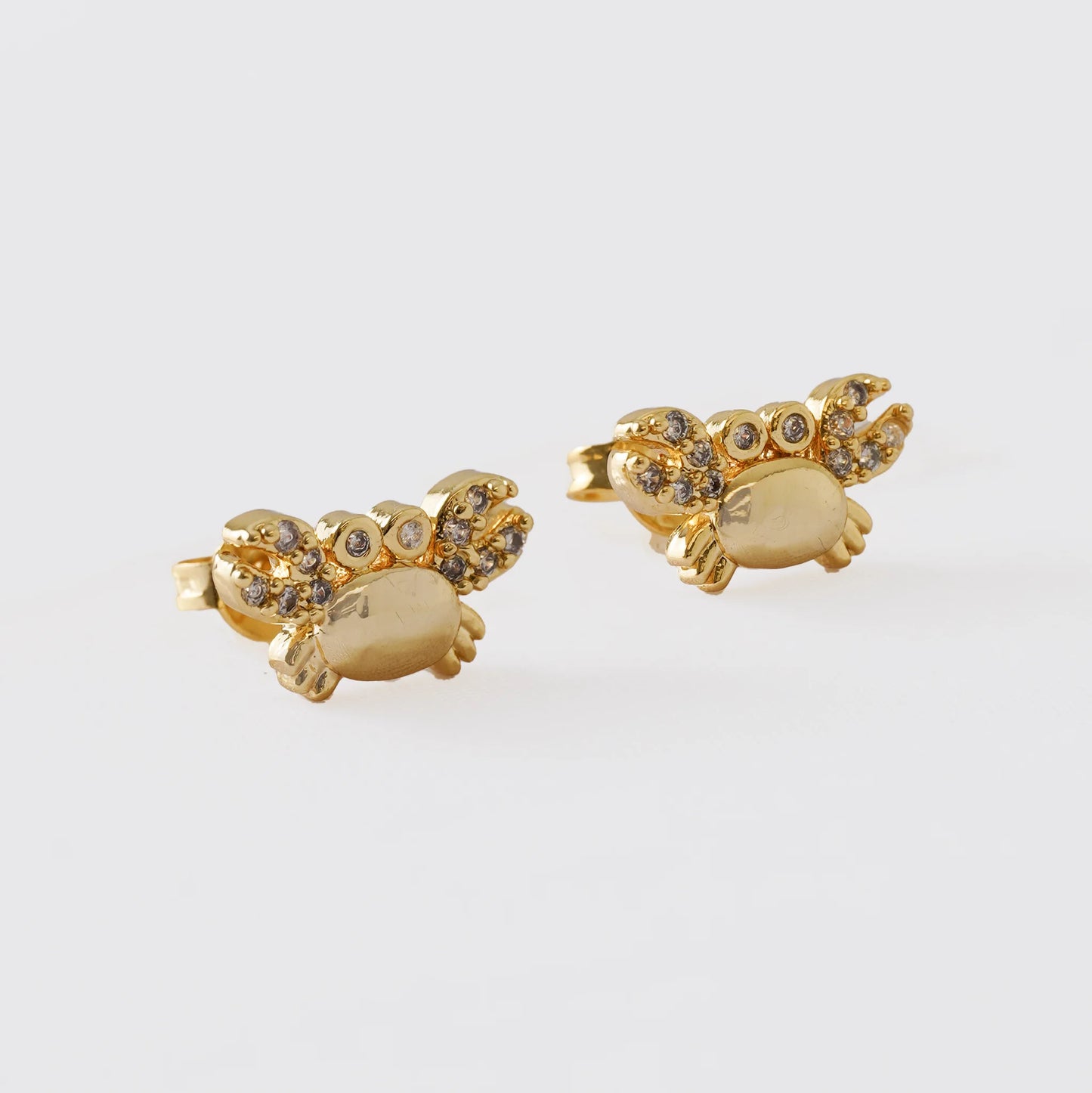 Crab Zirconia Earrings