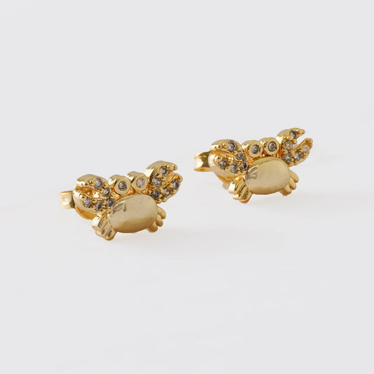 Crab Zirconia Earrings