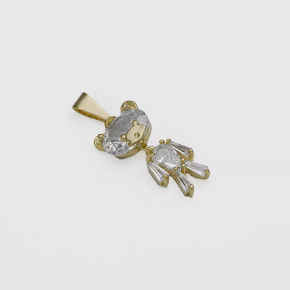 Zirconia Bear Pendant