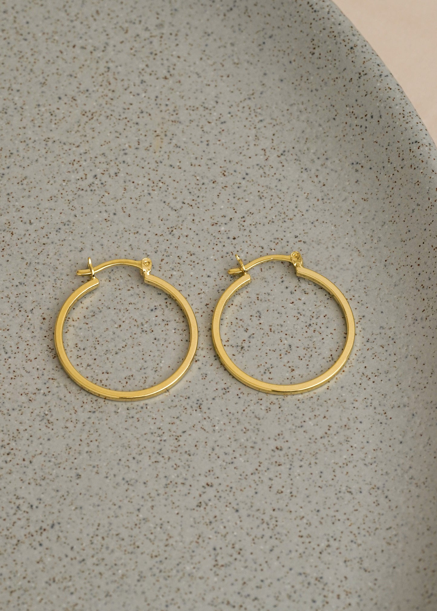 Smooth Flat Hoop Earrings