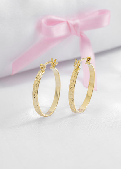 Badge Hoop Earrings