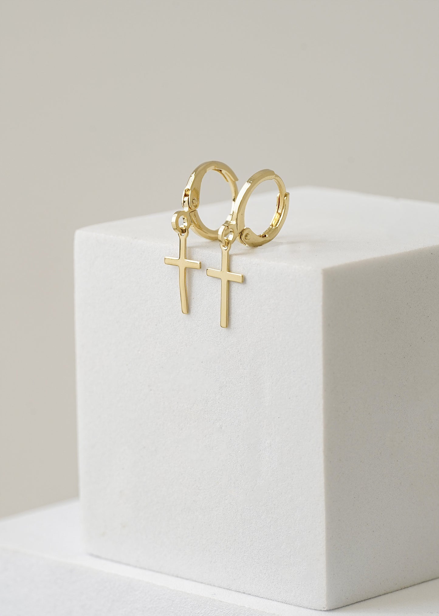 Cross Hoop Earrings