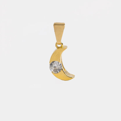 Zirconia Moon Pendant