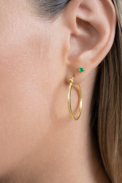 Smooth Flat Hoop Earrings