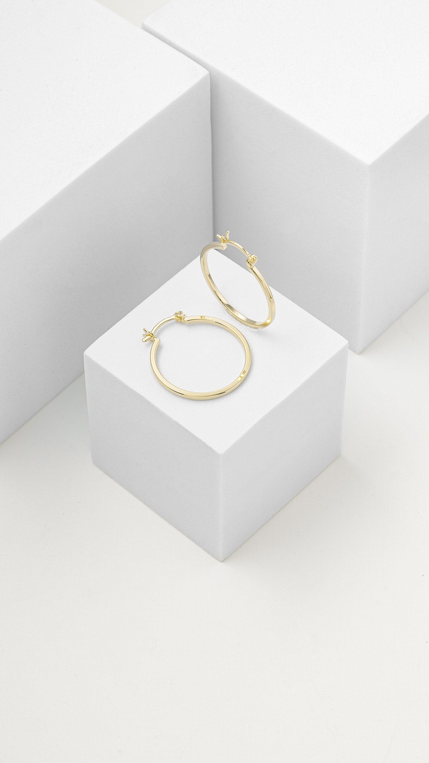 Smooth Flat Hoop Earrings