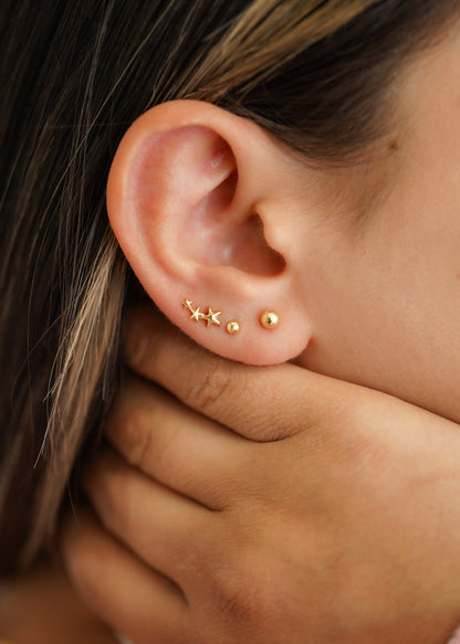 Triple Stars Earrings