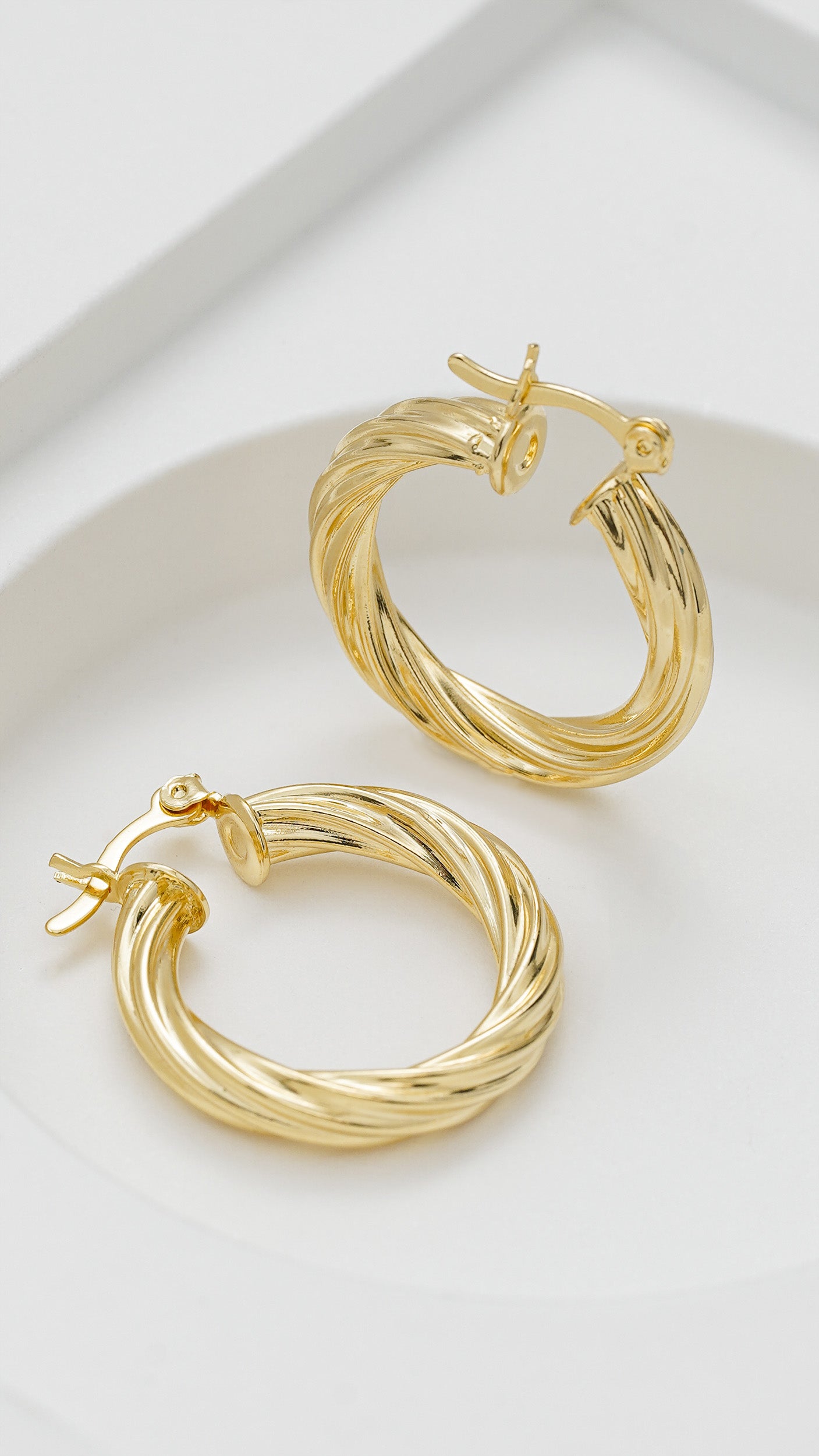 Twisted Stripes Hoop Earrings